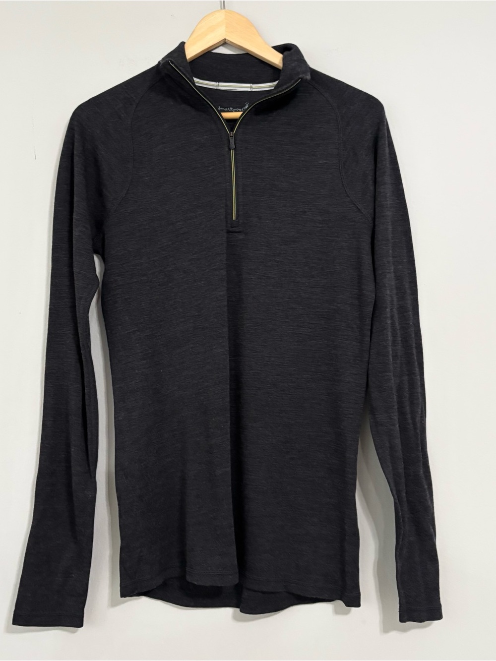 NWOT Smartwool Gray Quarter Zip Merino Wool Pullover Sweater